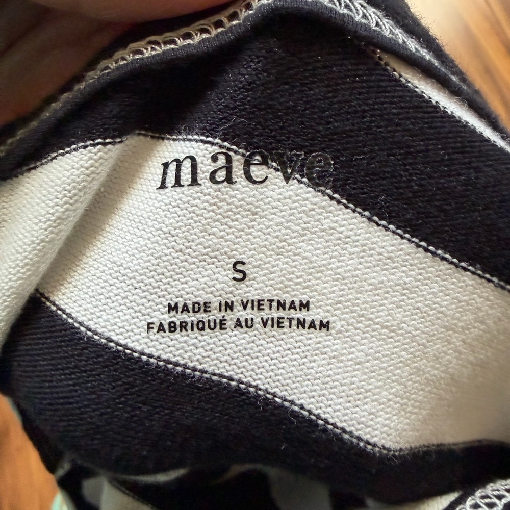 Maeve black/white stripes boatneck top - Picture 7 of 11
